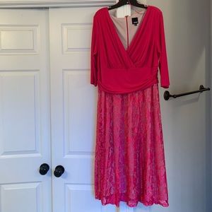 Long sleeve pink dress